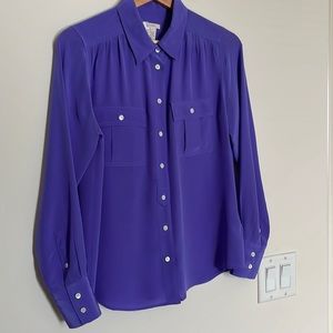 Purple silk blouse